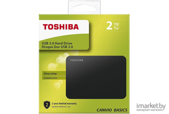 Внешний жесткий диск Toshiba Canvio Basics 2TB (черный)