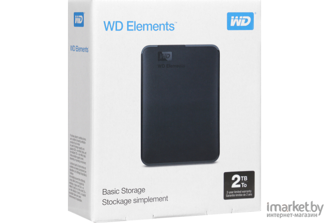 Внешний жесткий диск WD Elements Portable 2TB (WDBU6Y0020BBK)
