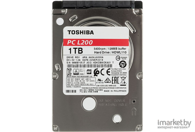 Жесткий диск Toshiba L200 1TB HDWL110UZSVA