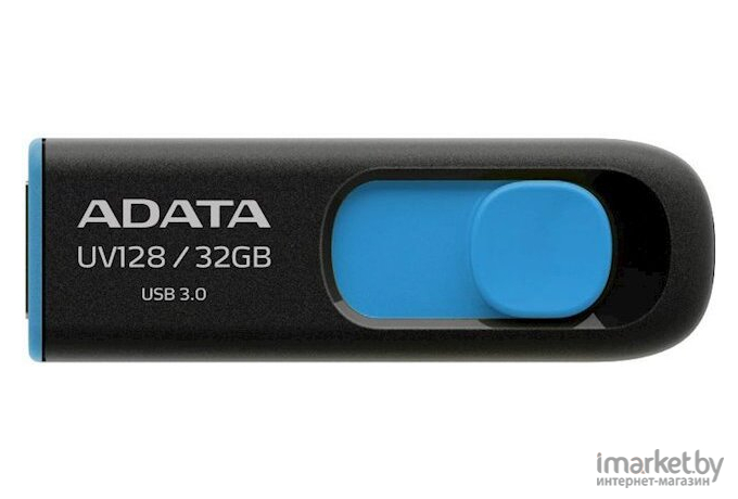 USB Flash A-Data DashDrive UV128 Black/Blue 32GB (AUV128-32G-RBE)