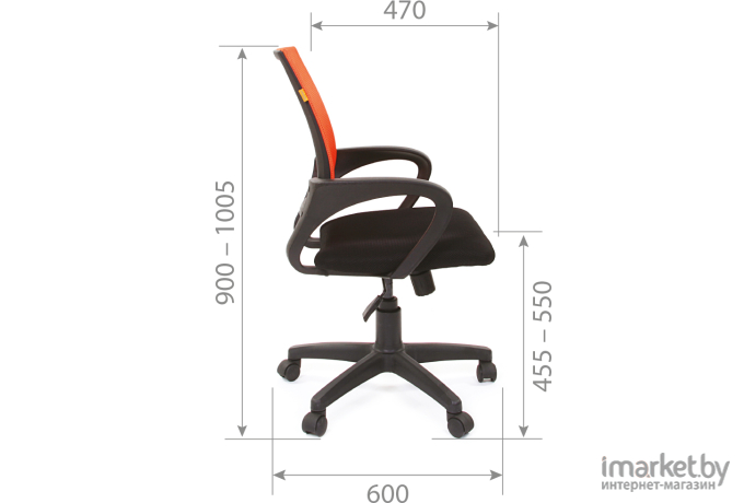 Офисное кресло CHAIRMAN 696  TW-04 серый [7004042]