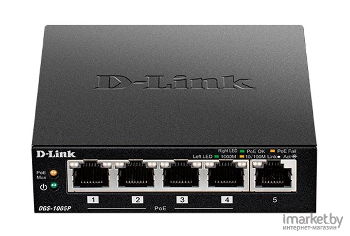Коммутатор D-Link DGS-1005P/A1A