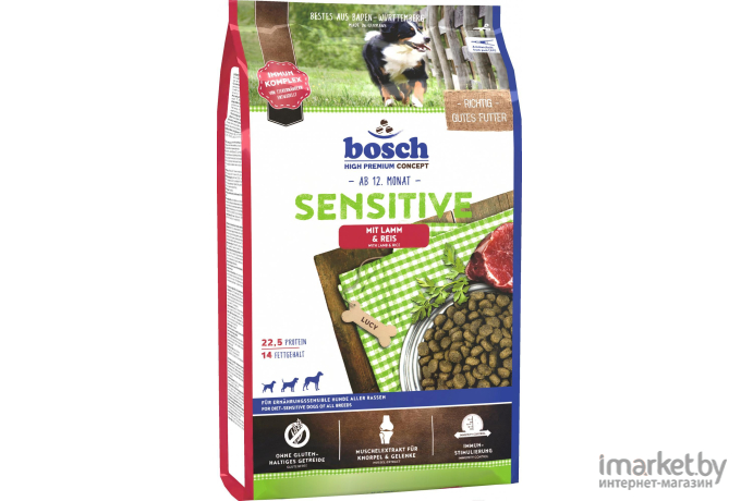 Корм для собак Bosch Sensitive Lamb & Rice 15 кг