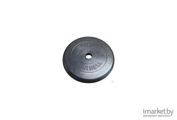 Диск для штанги MB Barbell Atlet d26 мм 10 кг черный