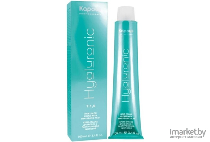 Крем-краска для волос Kapous Hyaluronic Acid с гиалуроновой кислотой 9.018 (очень светлый блондин прозрачный лакричный)