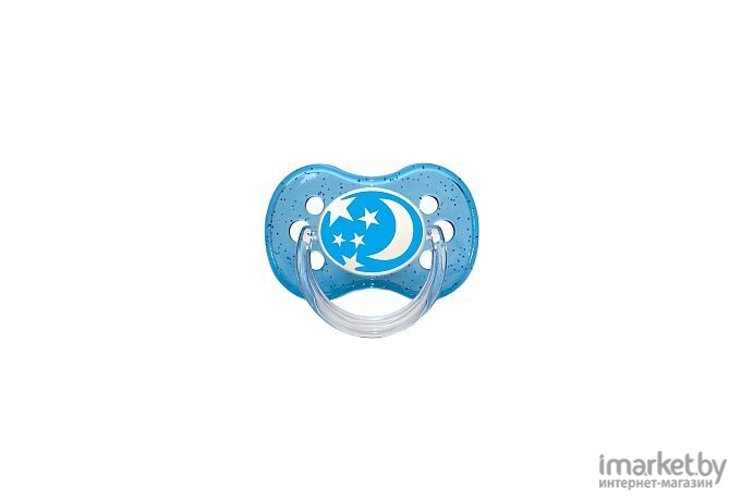 Пустышка Canpol Newborn Baby силиконовая круглая 0-6мес голубой [22/562]