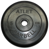 Диск для штанги MB BarbellAtlet d 26 мм 5 кг черный