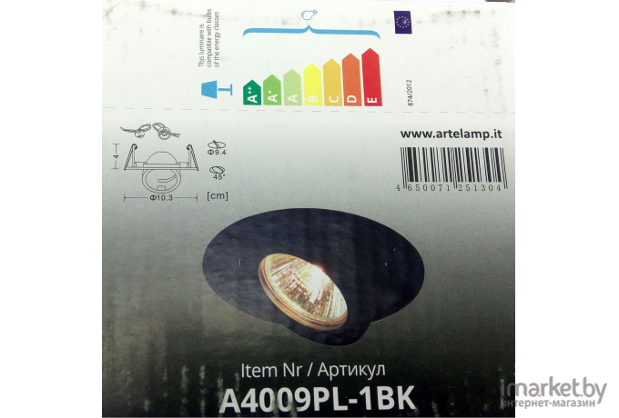 Точечный светильник Arte Lamp Accento A4009PL-1BK