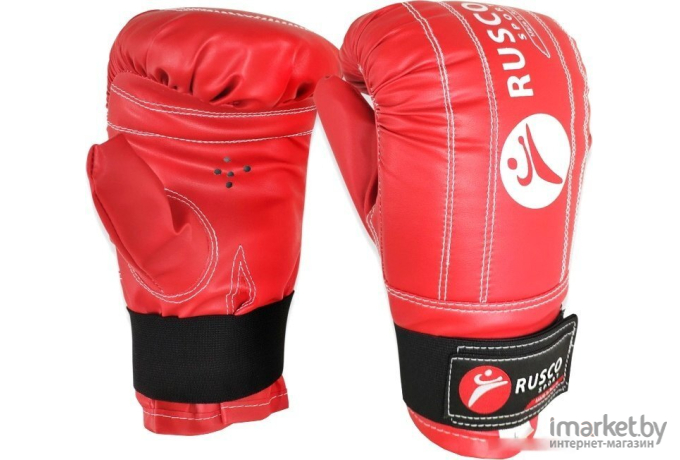 Боксерские перчатки Rusco Sport снарядные к/з L красный