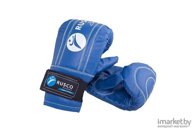 Боксерские перчатки Rusco Sport снарядные к/з M синий