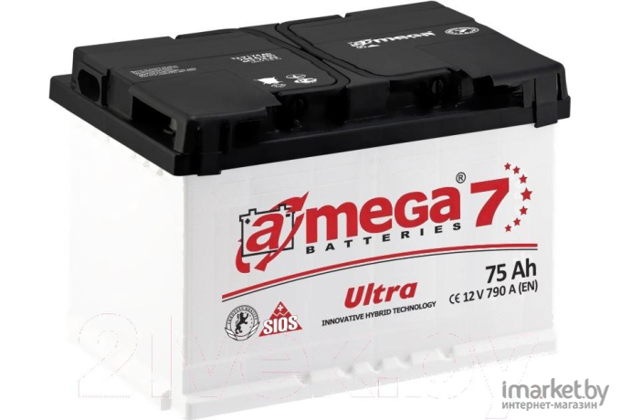 Автомобильный аккумулятор A-mega Ultra 75 R (75 А ч)