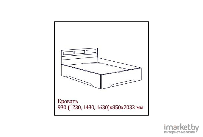 Кровать SV-Мебель Эдем 2 140/200 дуб венге/дуб млечный [00-00003960]