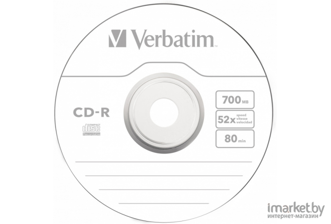 Оптический диск Verbatim CD-R 700Mb DL Extra Protection 52x slim целлофанирован [43347]