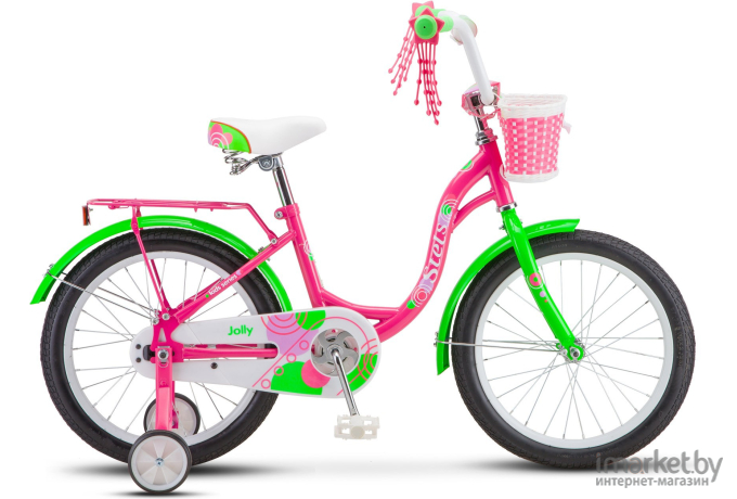 Велосипед детский Stels Jolly 18 V010 рама 11 дюймов розовый/салатовый [LU080904,LU092130]