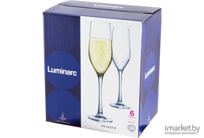Набор бокалов для шампанского Luminarc Набор фужеров Селест 160мл 6шт [L5829]