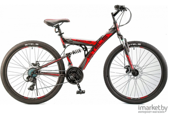 Велосипед Stels Focus MD 26 21-SP V010 рама 18 (черный/красный)