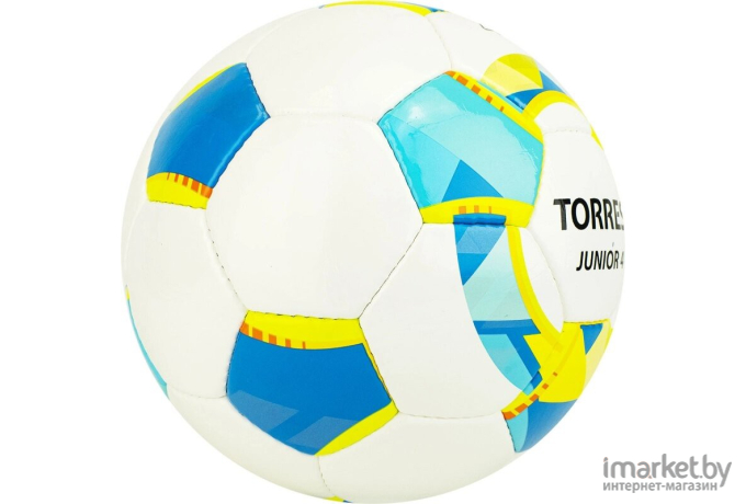 Футбольный мяч Torres Junior-5 размер 5 белый/голубой/серый [F30225]