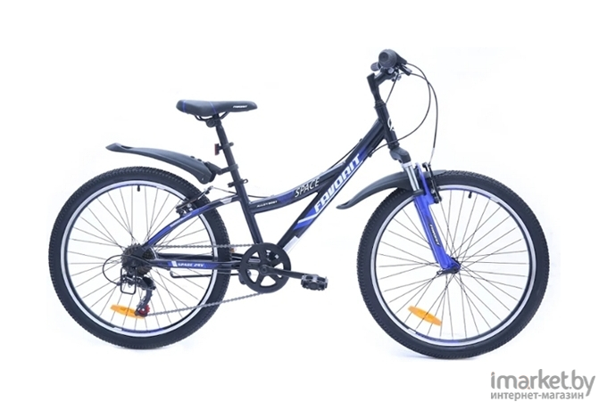 Велосипед Favorit Space 24 V рама 11 дюймов 2019 черный/синий [SPC24V.11BL]