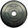Диск для штанги MB Barbell Atlet d26 мм 2.5 кг черный