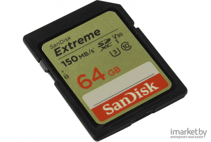 Карта памяти SanDisk Extreme SDXC Card 64GB 150MB/s V30 UHS-I U3 [SDSDXV6-064G-GNCIN]