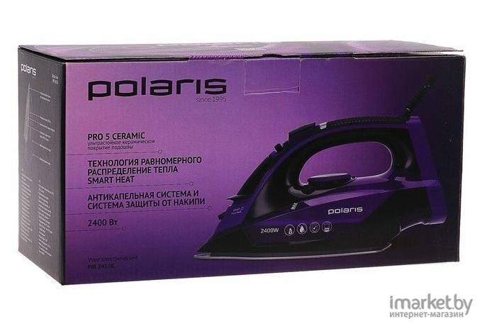 Утюг Polaris PIR 2415K черный/фиолетовый