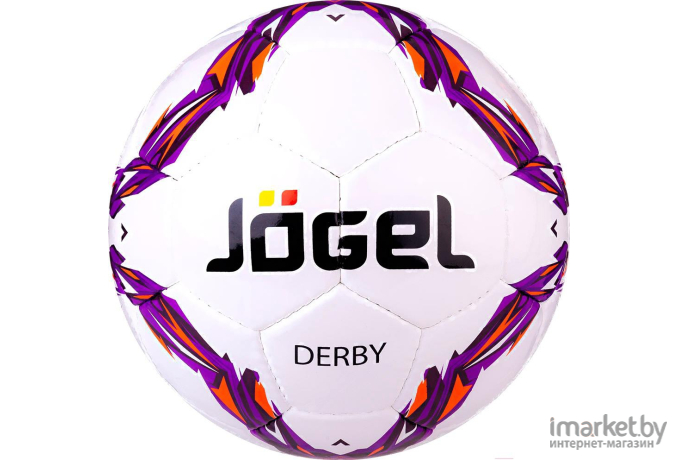 Футбольный мяч Jogel JS-560 Derby размер 4 белый/фиолетовый