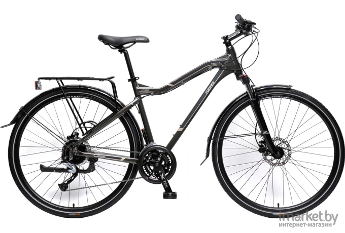 Велосипед Forsage MTB Stroller-X 28 рама 21 дюйм серый/коричневый [FB28003(530)]