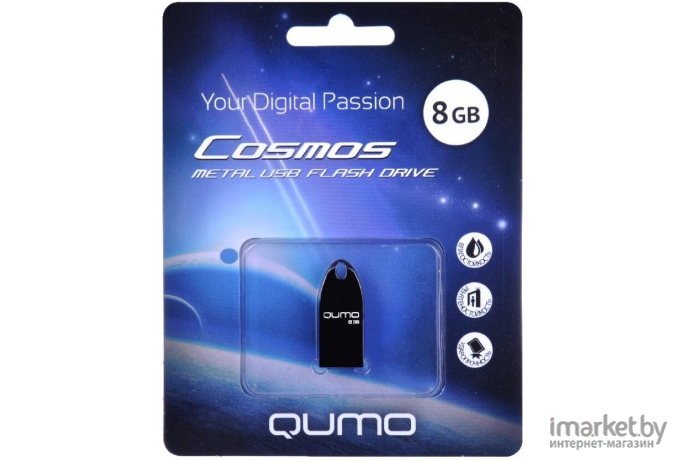 Usb flash QUMO 8GB Cosmos цвет корпуса Dark 2.0 QM8GUD-Cos-d [19580]