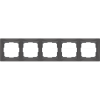 Рамка для выключателя и розетки Werkel Snabb 5 постов WL03-Frame-05-white серый/коричневый [a036705]