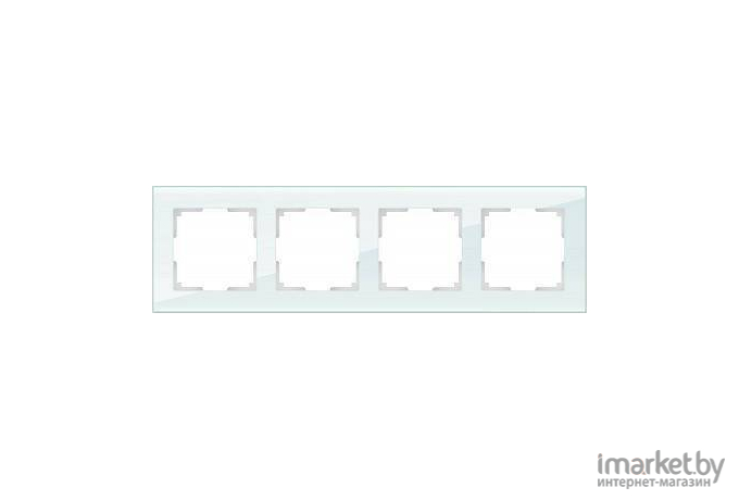 Рамка для выключателя и розетки Werkel Favorit 4 поста WL01-Frame-04 натуральное стекло [a031478]