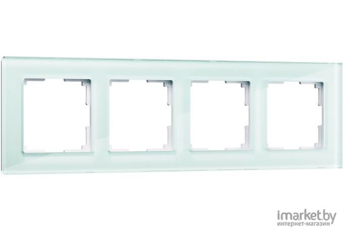 Рамка для выключателя и розетки Werkel Favorit 4 поста WL01-Frame-04 натуральное стекло [a031478]
