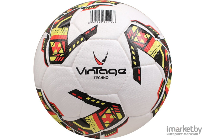 Футбольный мяч Vintage Techno V500 размер 5 белый/черный/красный