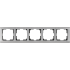 Рамка для выключателя и розетки Werkel Metallic 5 поста WL02-Frame-05 глянцевый никель [a030790]