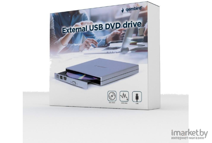 Оптический привод Gembird DVD-USB-02 черный