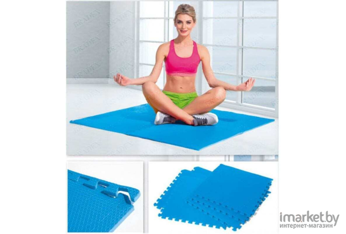 Коврик для йоги и фитнеса Bradex SF 0242 62х62х0,8 см синий