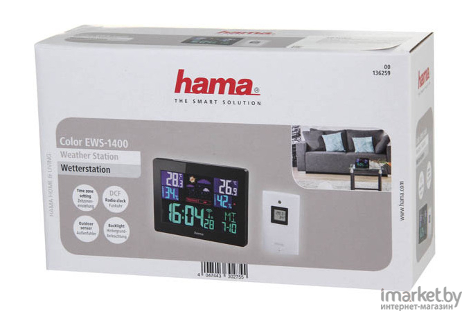 Метеостанция Hama Color EWS-1400 H-136259 черный [00136259]
