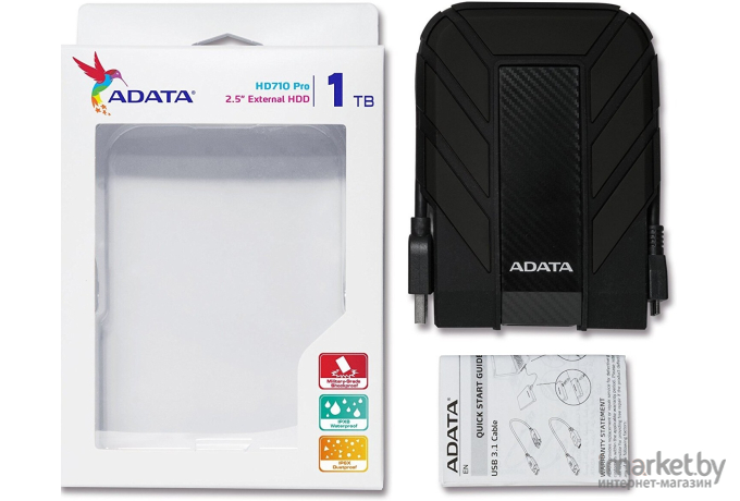 Внешний жесткий диск A-Data 5TB HD710 Pro черный [AHD710P-5TU31-CBK]