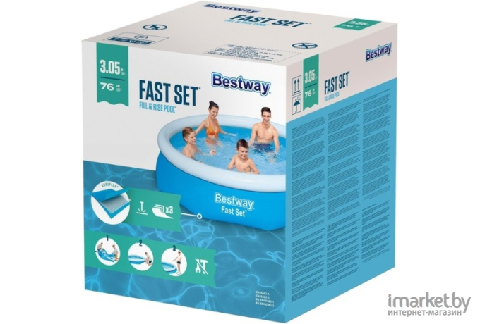 Надувной бассейн Bestway Fast Set 57266 305х76