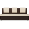 Кухонный диван Лига Диванов Маккон 3-х местный экокожа бежевый/коричневый (101389)