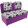 Кухонный диван Mebelico Маккон 2-х местный рогожка на флоке/вельвет фиолетовый
