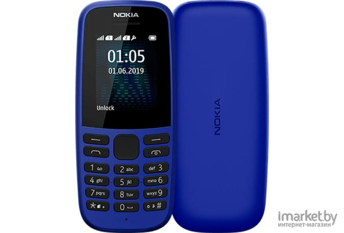 Мобильный телефон Nokia 105 TA-1174 DS Blue [16KIGL01A01]