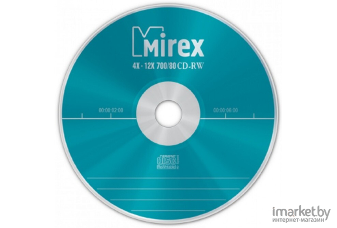 Оптический диск Mirex CD-RW 700 Mb 12х Cake Box 25 [202349]