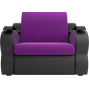 Кресло-кровать Лига Диванов Меркурий 80 микровельвет фиолетовый/экокожа черный (106313)