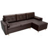 Угловой диван Mebelico Белфаст 492 правый 59062 экокожа коричневый