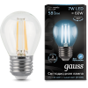 Светодиодная лампа Gauss LED Filament Шар E27 7W 580lm 4100K 1/10/50 [105802207]