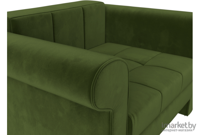 Кресло-кровать Лига Диванов Берли микровельвет зеленый (101283)