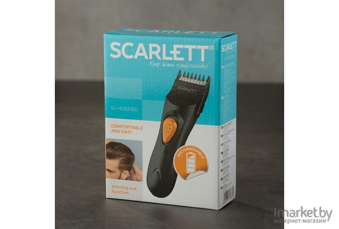 Машинка для стрижки волос Scarlett SC-HC63050 графит/оранжевый