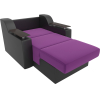 Кресло-кровать Mebelico Сенатор 100697 60 микровельвет фиолетовый/экокожа черный