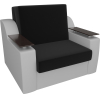 Кресло-кровать Mebelico Сенатор 100698 60 микровельвет черный/экокожа белый