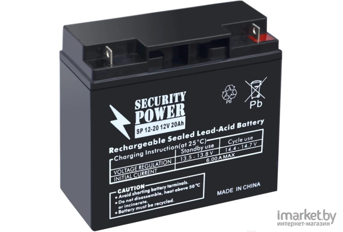 Аккумулятор для ИБП Security Power SP 12-20 12V/20Ah